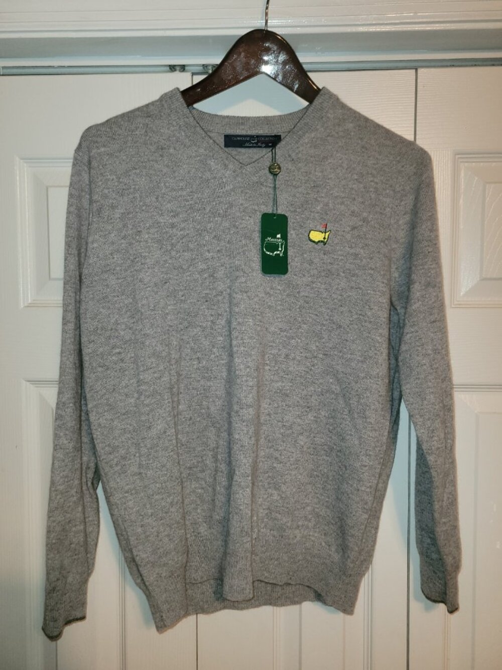 NWT Masters Clubhouse Collection 100% Cashmere Sweater, Men's Small, Gray